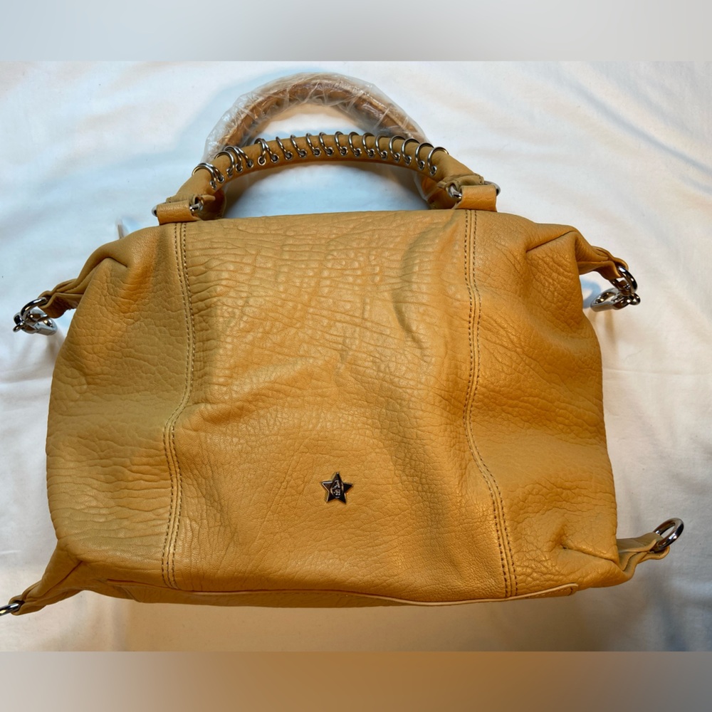 NWT, ASH shoulder Bag, with Crossbody strap, Soft Leather, zippers, grommets